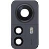 Generico Ricambio compatibile con Xiaomi 12 Pro 5G / 2201122C 2201122G vetro posteriore vetrino scocca lente obbiettivo + Cornice RING rear fotocamera BACK camera nero