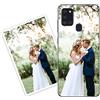 Sunrive Personalizzate Cover compatibile con Samsung Galaxy A21s personalizzabile con Foto Testi Frase Logo Disegni e Grafiche Personalizzata, assorbimento degli urti morbido TPU trasparente