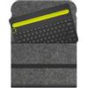 Generic Custodia protettiva per tastiera Logitech K480, custodia da viaggio in feltro con design a copertura completa, antiurto, antipolvere, organizer per accessori per tastiera wireless (grigio scuro)