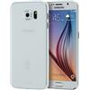 doupi UltraSlim Custodia per Samsung Galaxy S6, Satinato fine Piuma Facile Mat Semi Trasparente Cover, Bianco