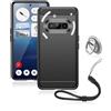 Generic Protecive Cover for Nothing Phone 3A, custodia morbida in silionce compatibile con Nothing Phone (3a) viene fornita con cordino e anello portacellulare, nero
