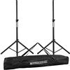 Pronomic 2x Pronomic SPS-1S Supporto per Altoparlente in acciaio - Supporto per diffusori con stabile treppiede - 120-193 cm - Il supporto può essere utilizzato anche come porta freccette - Borsa inclusa