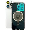 Generico FRECS Back Cover Vetro SCOCCA Posteriore iPhone 15 PRO Completo + Magnete (Titanio Bianco)