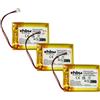 vhbw 3x batteria compatibile con iDect X2i, X2d, X2di, M2, X2, M1 telefono fisso cordless (500mAh, 3,7V, Li-Poly)