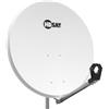 hdsat Parabola Satellitare Acciaio Bianco 80 cm con supporto LNB in acciaio zincato ideale Astra EUTELSAT