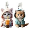 Generic Charm antipolvere con ciondoli a forma di gatto, confezione da 2 pezzi, con interfaccia di tipo C, tappi antipolvere per porta USB C, amuleti in acrilico per porte di ricarica, ciondoli per la maggior
