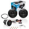 GK SOUND SET PER BOSS AUDIO SYSTEMS MCKGB350B.6 1 kit marino con stereo ricevitore AM/FM bluetooth waterproof, una coppia di altoparlanti MR6B 16,5 cm 90 watt rms 180 watt max, una dipole antenna, 1 kit