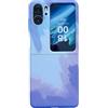 BLOTECH Case Custodia per Oppo Find N2 Flip Cover Sottile Protettiva Mat Antiscivolo Plastica Dura Oppo Find N2 Flip PC Shell Antigraffio Protettiva Elegante Case Antiurto Cover,Acquerello Blu
