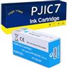 RTEUYH Cartucce di inchiostro compatibili sostitutive per EPSON PJIC7 PJIC7-K PJIC7-C PJIC7-M 28ML da utilizzare con stampanti PP-100N PP-50 PP-50BD PP-100 Cyan
