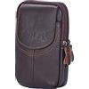 Starnearby Borsa da Cintura Uomo in Pelle di Vacchetta, Porta Cellulare con Custodia da Cintura, Marsupio da Cintura per Uomo