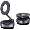 zjhukfmc 11.5x7.4x4.2cm Vacuum Magnetic Phone Holder For Car, Vacuum Aspirazione 360 Gradi Regolabile Dispositivo Elettronico Supporto, Pieghevole Magnetico Auto Telefono, Per/Specchio/Palestra/Liscio