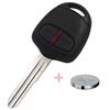 mt key Telecomando radio per auto, 1 custodia, 2 tasti, 1 pezzo vuoto MIT8 + 1 batteria CR1616 per Mitsubishi