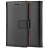 ameego Premium Genuine Real Leather Slim Wallet Flip Stand Case Cover for Samsung Galaxy A80 2019 (6.7) - Black