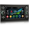 Erisin 8 Core 4GB RAM 64GB ROM Android 16 DAB+ Autoradio per FORD Focus S-Max C-Max Galaxy Kuga Fiesta Transit GPS Navigatore Bluetooth 5.0 Supporto senza fili CarPlay Android Auto WiFi 4G DSP USB RDS