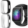 Blueshaweu Custodia compatibile per smartwatch RUIMEN H1 1,85, flessibile TPU protezione completa con pellicola protettiva antigraffio Custodia compatibile con RUIMEN H1 1,85 (Nero+Argento)
