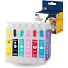 OGOUGUAN Caidi 1 Set di cartucce vuote ricaricabili T079, compatibili con stampanti Stylus Photo 1400, 1500W, P50, PX650, PX660, PX700W, PX710FW, PX720WD