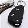 mt key Custodia protettiva in silicone per portachiavi per auto nero compatibile con Alfa Romeo 156 147 GT 97-10 2 pulsanti