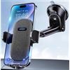 APPS2Car Porta Cellulare da Auto, 360 Supporto Cellulare Auto Ventosa per Cruscotto Parabrezza, Rotazione Braccio Estensibile Porta Telefono Auto per Phone da telefoni da 4,0-6,8 pollici