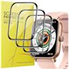 Blueshaweu Pellicola protettiva compatibile con Gydom Smartwatch 1.8 IDW19, HD trasparente, pellicola protettiva flessibile in TPU [3 pezzi] per Gydom IDW19 / Gardien IDW19 Smartwatch (nero)