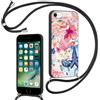 Phoona Cordino Cover per iPhone 8/SE 2022/7/SE 2020 4.7, Aesthetic Modello Design Silicone Case Corda Regolabile Laccio Antiurto Antigraffio Bumper Protezione Fotocamera Custodia,Fiore di Tartaruga