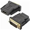 pjp electronics Adattatore Convertitore da DVI a HDMI M/F 24+1 Pin DVI-D a 19 Pin HDMI FULL HD 1080p