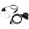 Tosuny Cuffie walkie-talkie con pulsante PTT, auricolare a tubo acustico Auricolare in-ear per radio K-head con PTT di livello militare U94, trasmissione del suono del condotto 'aria
