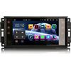 Erisin 8-Core 4GB+64GB 7 pollici Android 14 Autoradio Bluetooth GPS Navi per Jeep Wrangler Compass Chrysler 300C Sebring Dodge Journey Avenger Carplay Android Auto WiFi 4G DAB+ USB FM RDS DSP Canbus