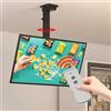 RAJYQODIS supporto tv motorizzato, Rotazione di 360° staffa tv motorizzata da soffitto Schermi da 32-70 Pollici, Sollevamento regolabile in altezza 100cm, Fino a 60kg (360° Rotation 73-173)