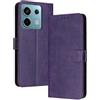 PanXCase Cover Libro per Xiaomi Redmi Note 13 Pro 5G - Custodia PU Pelle Wallet, Supporto, 3 Porta Carte, Magnetica Antiurto Case (Viola)