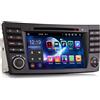 Erisin 8-Core 7 pollici Bluetooth 5.0 Android 14 Autoradio per Mercedes Benz E/CLS/G Classe W211 W219 W463 GPS Navigatore Supporta CarPlay Android Auto DAB+ DSP WiFi 4G DVB-T2 4GB RAM+64GB ROM