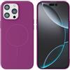 Mixroom - Custodia Cover Case per iPhone 13 PRO Max in Tpu silicone liquido morbido compatibile con MagSafe con cerchio magnetico integrato Bordeaux C09