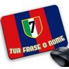 My Cust Tappetino Mouse Pad Personalizzabile con nome frase ecc gadget compatibile Stile maglia Calcio strisce (Tifoso rossoblù Love per Bologna)