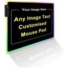 Naispanda Tappetino per mouse da gioco LED RGB personalizzato con foto e testo, simpatico regalo per scrivania da ufficio