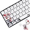 MOLGRIA Keycaps - Set di 71 copritasti per tastiera meccanica da gioco, profilo OEM PBT personalizzato, caratteri giapponesi con estrattore per tasti, Cherry MX 71/61, 60% (fiore di plume)