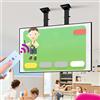 RAJYQODIS supporto tv motorizzato, staffa tv motorizzata da soffitto Con telecomando e controllo manuale della memoria, Corsa di sollevamento a doppio motore 130 cm, per TV da 55 a 100 (55-100 in)