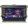 Erisin 7 8-Core 8GB+128GB Android 14 Autoradio Bluetooth per VW Golf 5/6 Passat B6 Polo 6R Touran Tiguan Caddy Seat Skoda GPS Navigatore CarPlay Android Auto WiFi 4G DSP DAB+ USB IPS Schermo Canbus