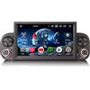 Erisin 7 pollici 8-Core 4GB+64GB Android 14 Autoradio Bluetooth GPS Navigatore per Fiat Panda 2013-2020 Supporto CarPlay Senza fili Android Auto WiFi 4G DSP DAB+ USB FM OBD2 Canbus Schermo tattile IPS