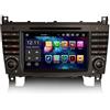 erisin 8-Core 7 pollici 4GB 64GB Android 14 Autoradio per Mercedes Benz C/CLC/G W203 W463 Supporto Navigatore GPS con Schermo DSP Bluetooth 5.0 Wifi DAB+ Carplay Android Auto