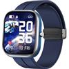 Blueshaweu Cinturino Compatibile con Slothcloud Bambini Smartwatch H97, Morbido Silicone Dual Magnetico Braccialetti Regolabile Compatibile con Slothcloud H97 Smartwatch (Blu)