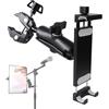 Leenconghui Supporto per tablet in alluminio per microfono, supporto laterale per tutti gli iPad, girevole a 360 gradi con morsetto super compatibile per iPad Pro 12.9, Air, Mini, Galaxy Tabs, tablet da 4,7-15