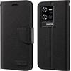 Shantime Custodia in pelle intrecciata per Oukitel WP50 5G - Nero | 6.52 Custodia flip portafoglio in tessuto Oxford con guscio interno in TPU, supporto integrato e portacarte