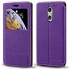 Shantime Custodia Flip in Pelle PU con Finestra Visibile e Chiusura Magnetica Invisibile Compatibile con Artfone Smart 500, Protezione Totale (Viola)