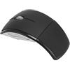 ASHATA Mouse per Computer Pieghevole Senza Fili, Mouse Pieghevole Senza Fili Compatto Portatile in ABS Mouse da Gioco per Ufficio Opaco da 1600 Dpi, Plug And Play(Nero)