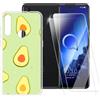 ESACMOT Custodia TPU Stampata + 2 Pellicole in Vetro Temperato Compatibili con Alcatel 1SE 2020 5030F 5030U, Cover Artistica Slim Antigraffio Antishock, Protezione Totale