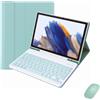 Generic XYAL Covers e Custodie, Tastiera Staccabile, Custodia Protettiva in Pelle Flip Compatibile con Samsung Galaxy Tab A7 10.4 Pollici (T500/T505)(Mint Green+Keyboard+Mouse)