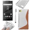ebestStar - Cover Compatibile con Sony Xperia Z5 Compact Custodia Protezione S-Line Design Silicone Gel TPU Morbida e Sottile + Mini Penna, Trasparente [Apparecchio: 127 x 65 x 8.9mm, 4.6'']