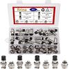 Rrina 40Pcs Filo Maschio Femmina Pannello Metallo Aviazione Filo Connettore Connettore Kit Assortimento, 2/3/4/5 Pin GX16