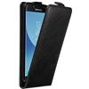 Cadorabo Custodia per Samsung Galaxy J7 2017 in NERO DI NOTTE - Protezione in Stile Flip con Chiusura Magnetica - Case Cover Wallet Book Etui