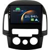 YUNTX [2+64G] Android 16 2 Din Radio con navigazione per Hyundai I30 (2006-2011): [Integrato CarPlay/Android Auto/DSP/GPS/Bluetooth 5.0/Controllo del volante/USB/WiFi]-IPS 2.5D 9" Touch screen