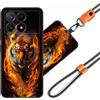 JEZSTHAI Cover Compatibile con Xiaomi Poco X6 Pro 5G Custodia in Silicone TPU Morbido con Cordino/Laccio Tracolla Cellulare,Antiurto AntiGraffio Protettiva Bumper Case con Disegno Motivi,Cover*A07